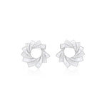 Radiant Spiral Diamond Earrings