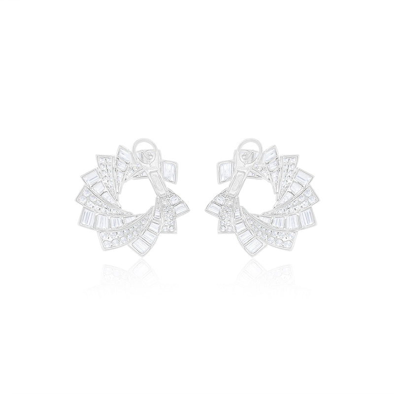 Radiant Spiral Diamond Earrings