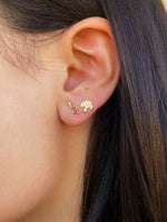 Dainty Yellow Gold Snake Studs