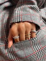 Diamond center Cuban link Ring