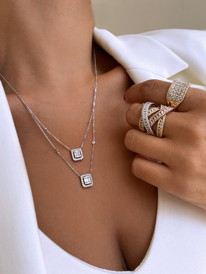 Double Layer Diamond Necklace *ONLINE EXCLUSIVE*