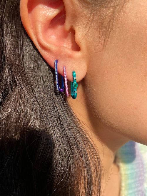 Blue Rectangular Hoops