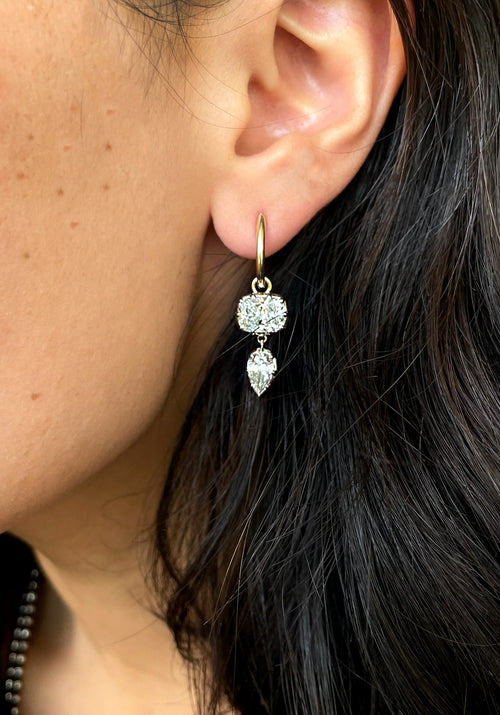 Multi-Shape Lab Drop Earrings