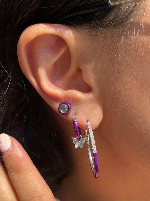 Silver Rhodium Hoops