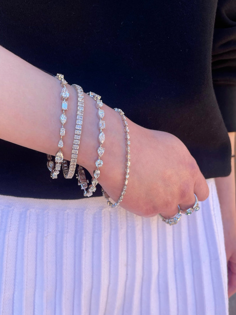 Multi-Stone Lab Tennis Bracelet