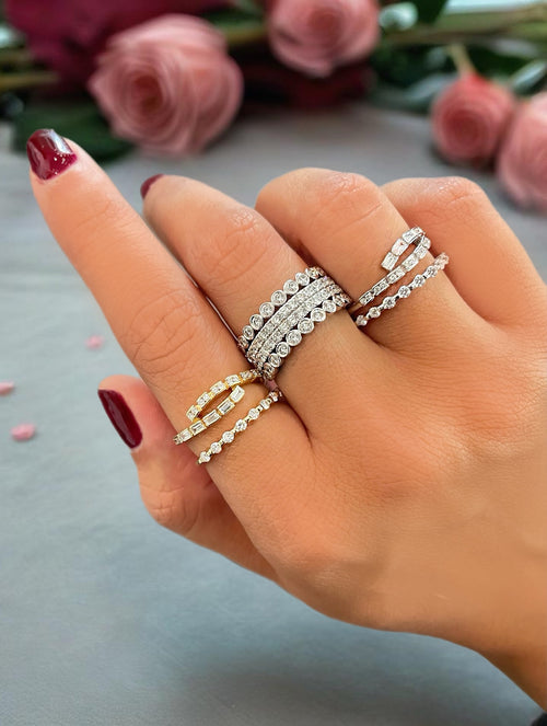 Yellow Gold and Diamond Twist Ring