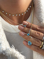 Blue Topaz Pear Necklace