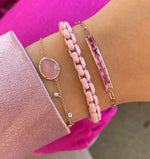 Guava Quartz Bezel Bracelet