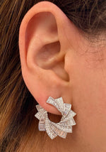Radiant Spiral Diamond Earrings