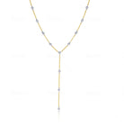 Bezel Chain with Lariat Diamond