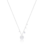 White Gold Initial Necklace "S"