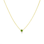 Green Chrome Bezel Necklace