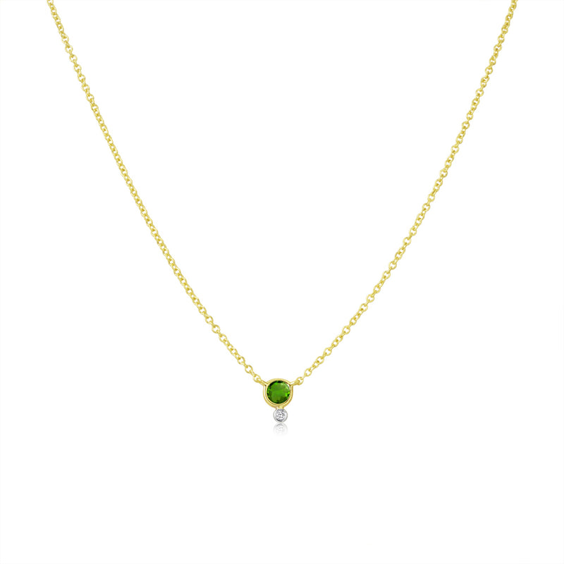 Green Chrome Bezel Necklace