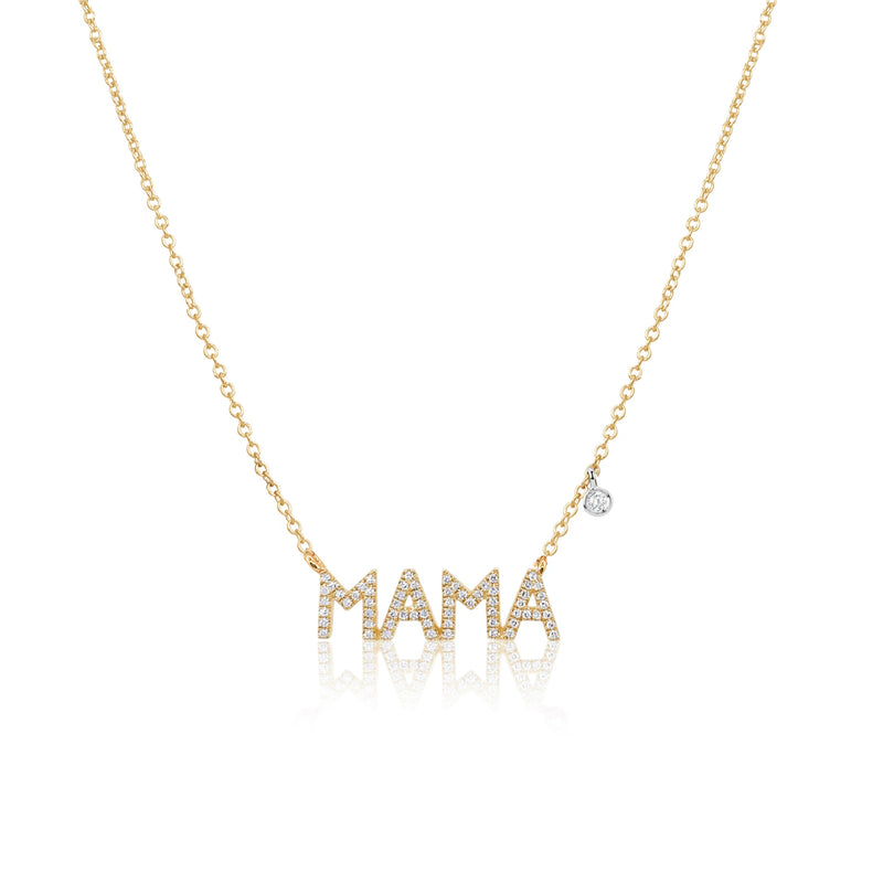 Rose Gold Mama Diamond Necklace