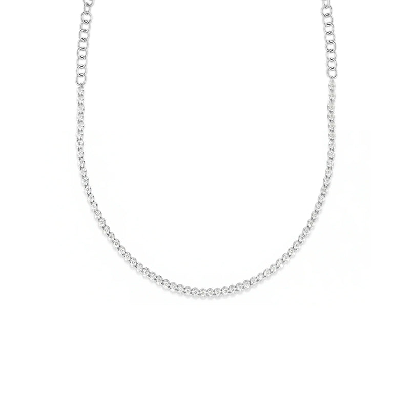white gold 1 Carat Diamond Tennis Necklace