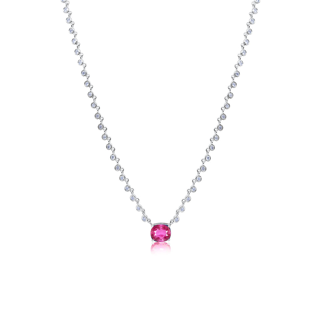Pink Sapphire and Diamond Necklace – Meira T Boutique