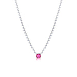 Pink Sapphire and Diamond Necklace