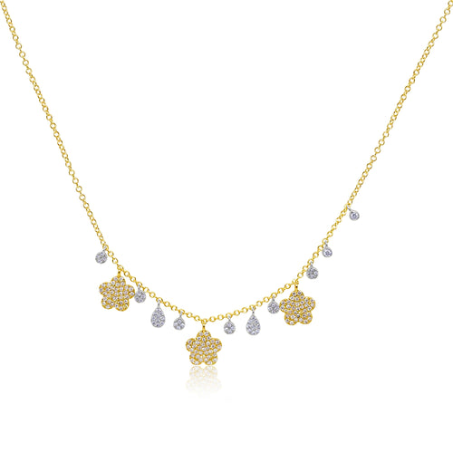 Dainty Diamond Clover Necklace