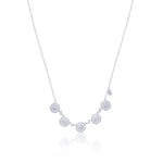 White Gold Diamond Filigree Disc Necklace- ONLINE EXCLUSIVE
