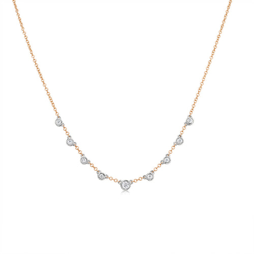 Sisterly Style Bezel Set Diamond Necklace | Online Exclusive