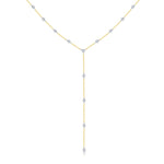 Yellow Gold and Diamond Bezel Lariat