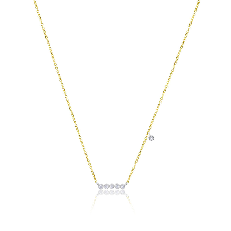 Dainty Diamond Bar Necklace