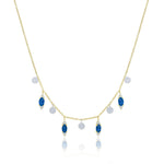 Blue Sapphire Charm Necklace