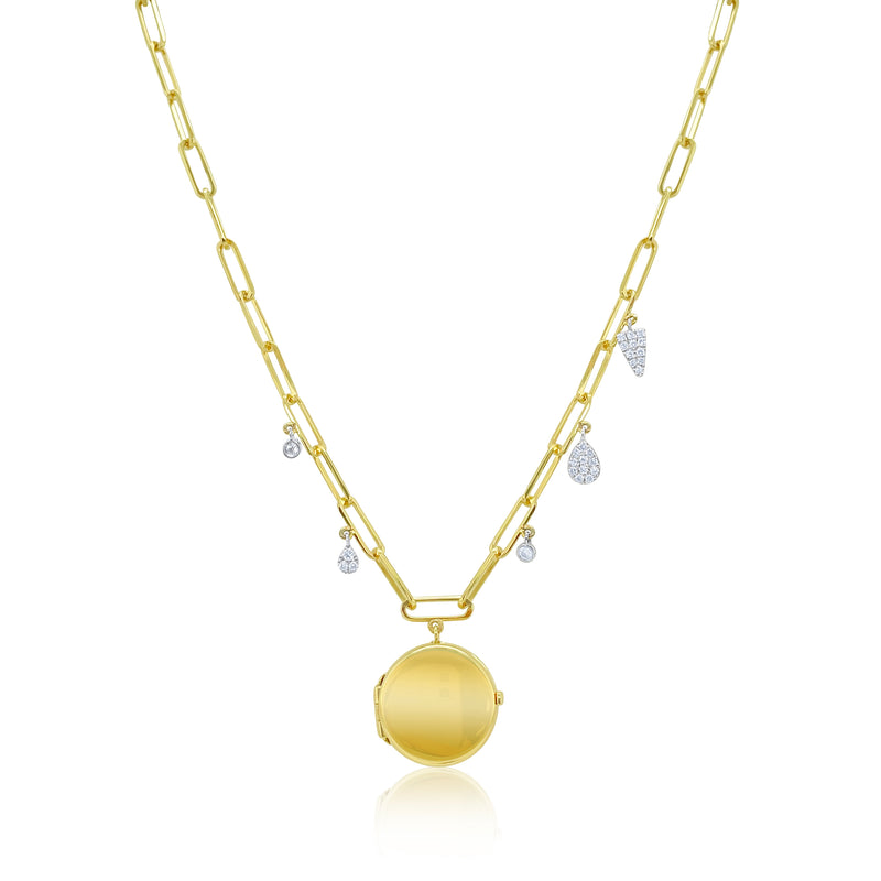 Yellow Gold Locket Necklace