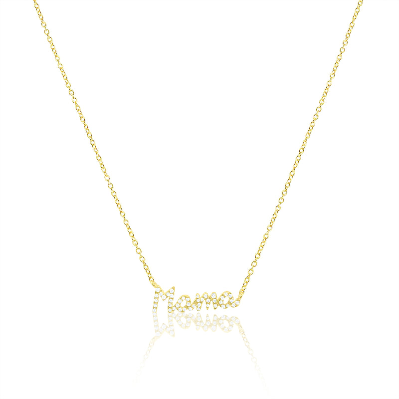 Yellow Gold Mama Necklace