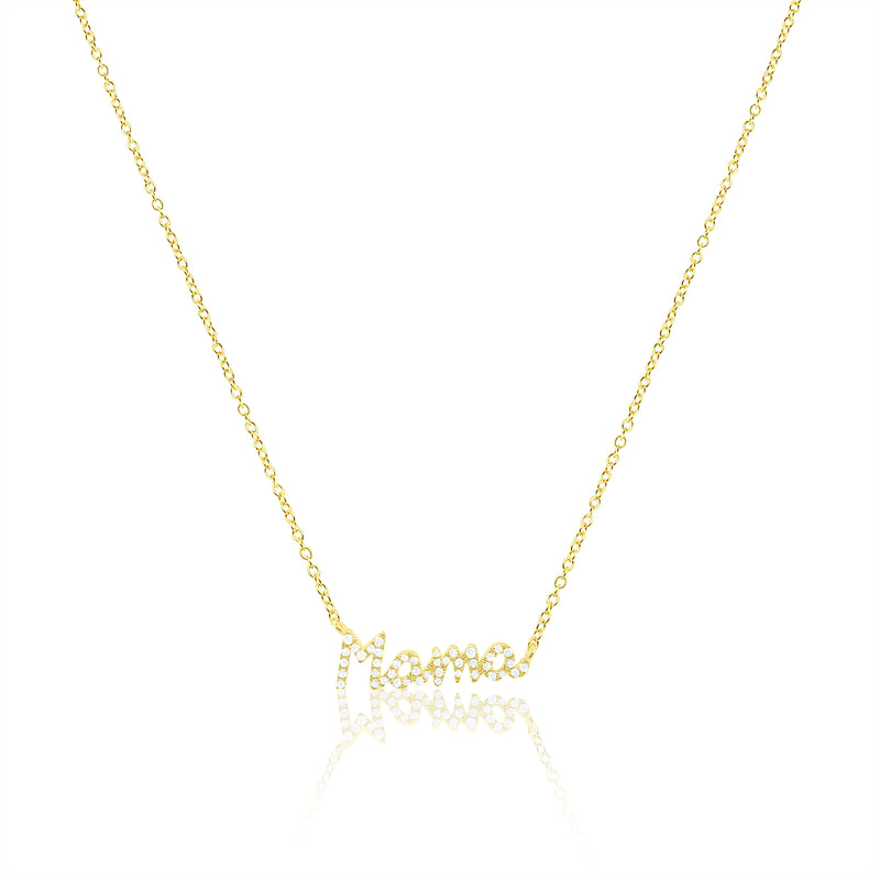 Yellow Gold Mama Necklace