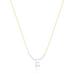 Yellow Gold and Diamond Initial Necklace