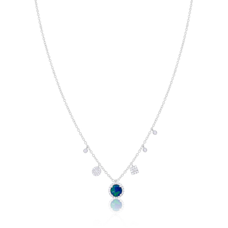Mini Opal Charm Necklace
