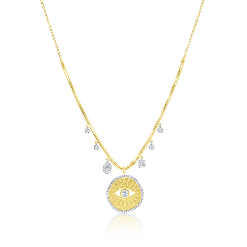 Evil Eye Snake Chain Necklace