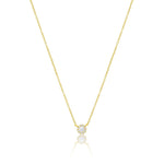 Dainty Yellow Gold Diamond Necklace