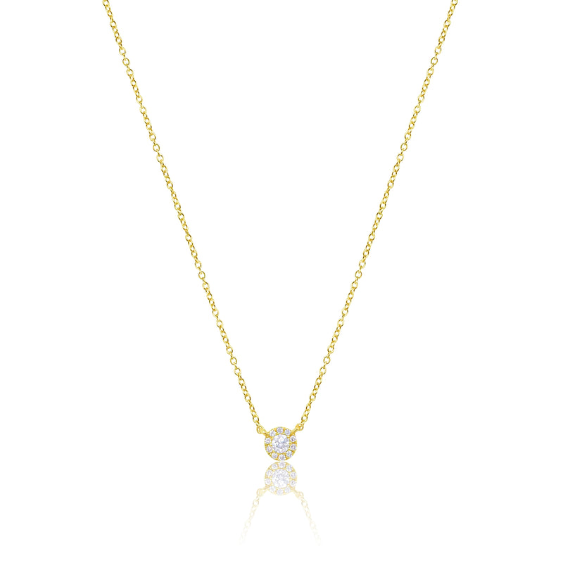 Dainty Yellow Gold Diamond Necklace