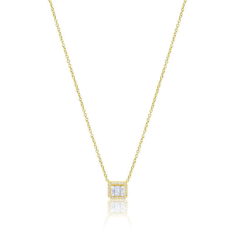 Dainty Yellow Gold Diamond Necklace