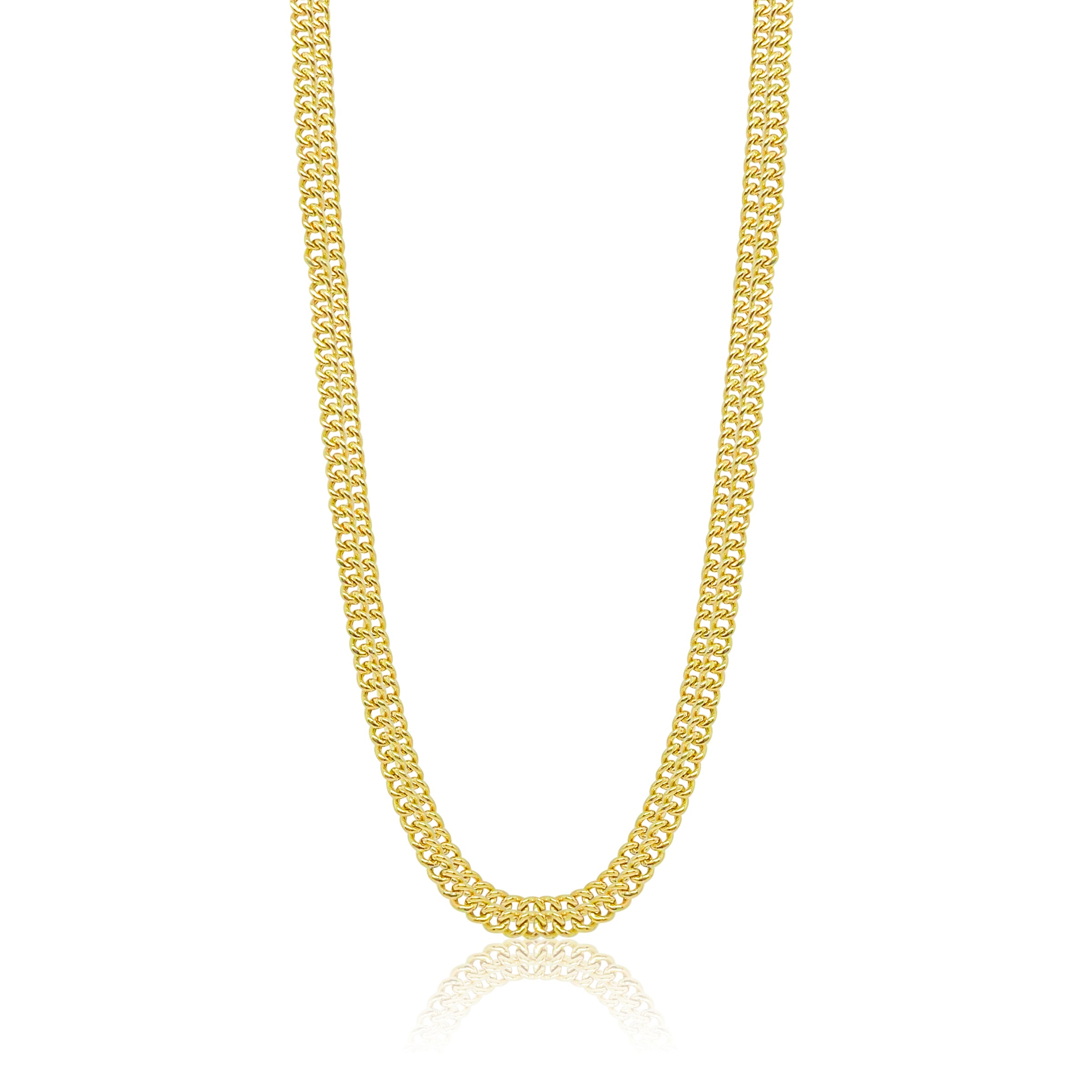 Chunky Yellow Gold Layering Necklace
