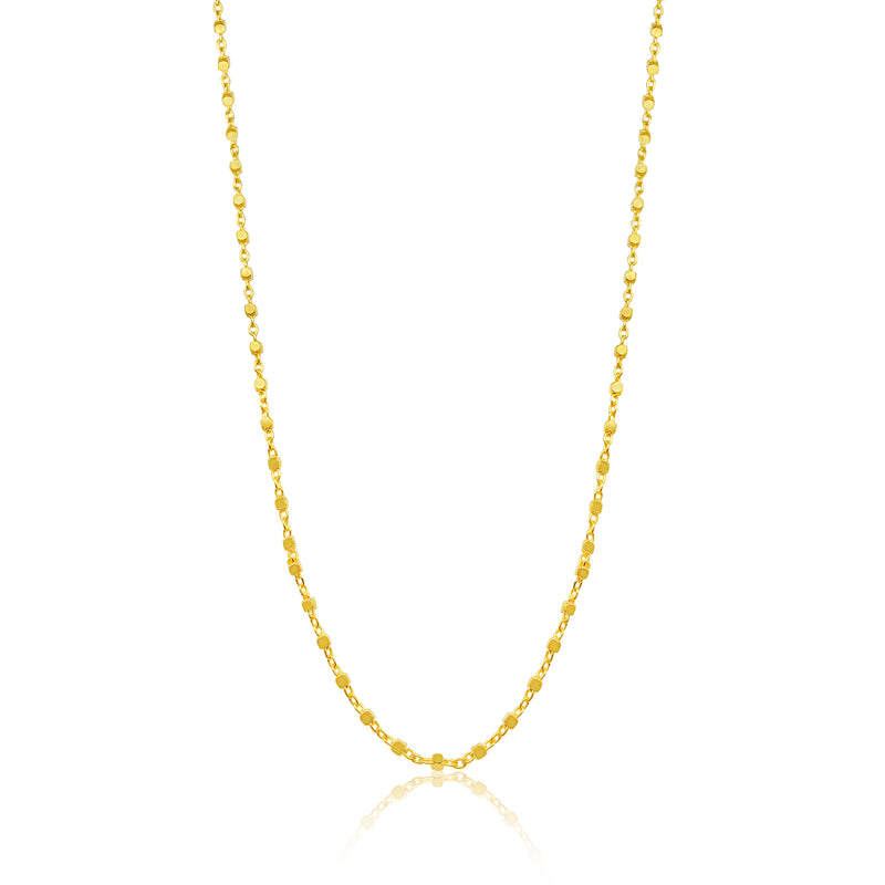 Dainty Yellow Gold Ball Chain – Meira T Boutique