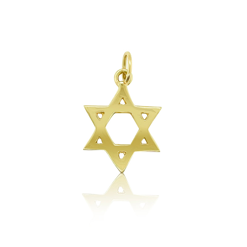Jewish Star 14kt Yellow Gold Charm
