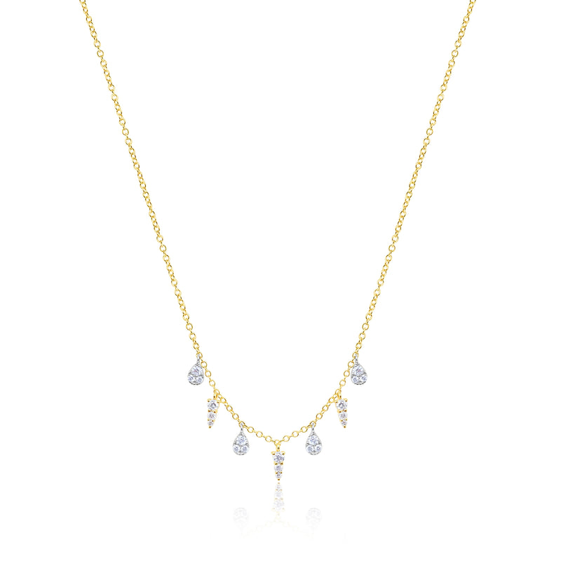 Yellow Gold Dagger Diamond Layering Piece