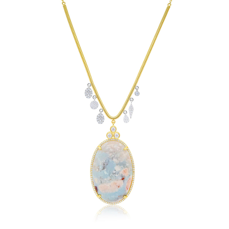 Amazonite Statement Snake Chain Necklace