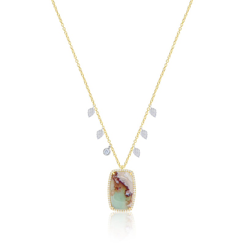 Yellow Gold and Diamond Aquaprase Necklace