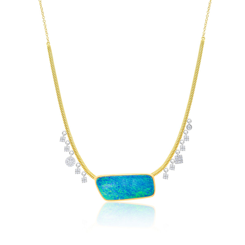 Opal Snake Chain Necklace