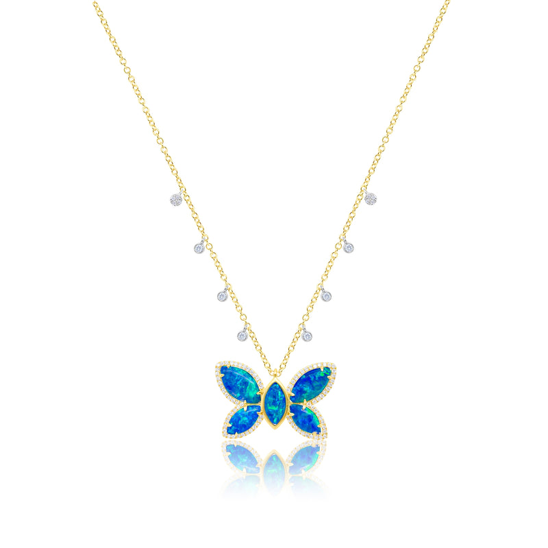 Opal Butterfly Necklace