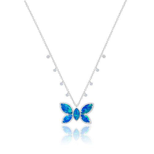 Opal Butterfly Necklace