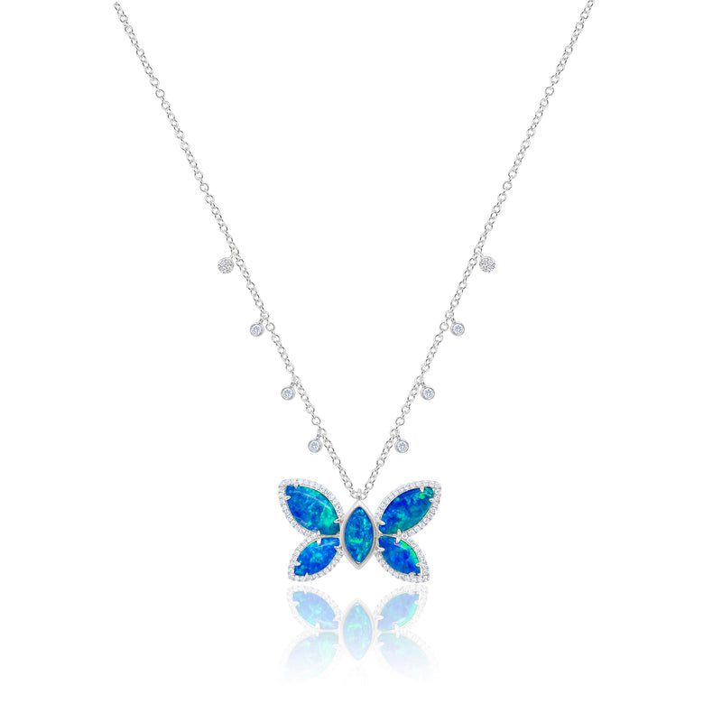 Opal Butterfly Necklace