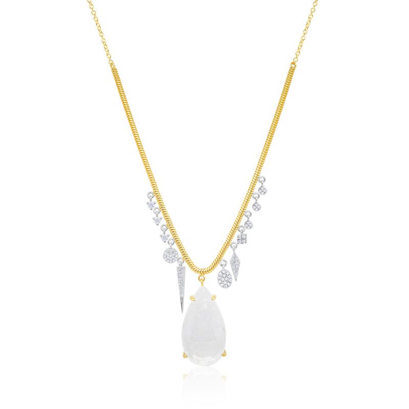Moonstone Snake Chain Necklace