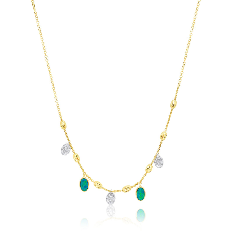 Opal Barrel Necklace