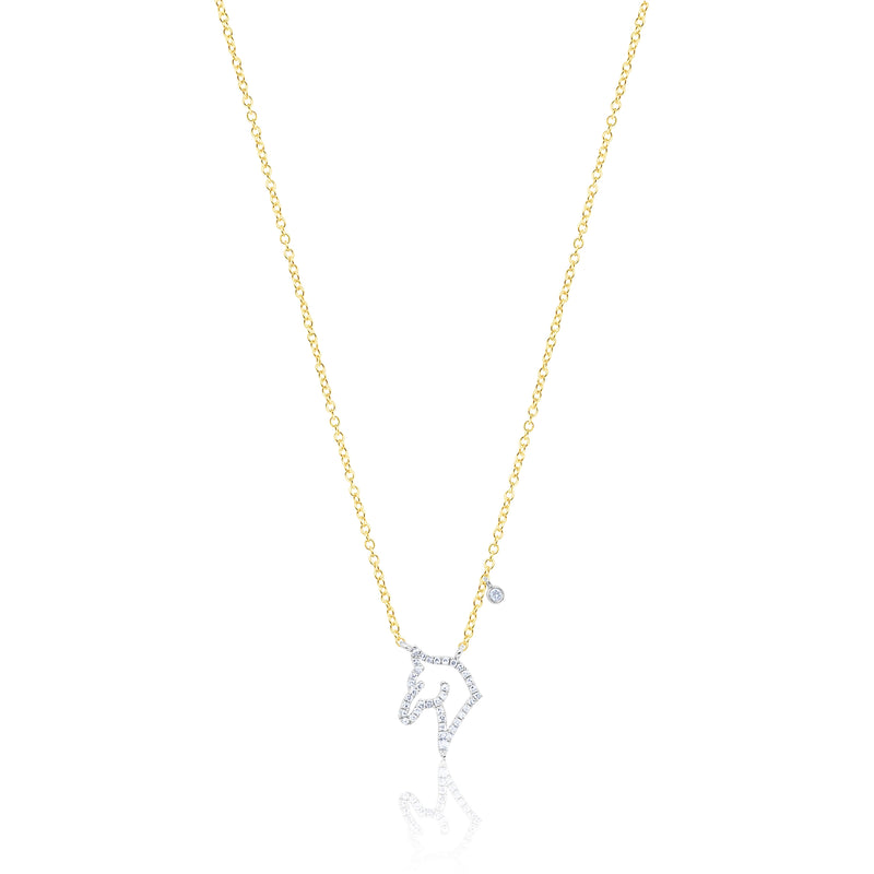 Diamond Horse Necklace