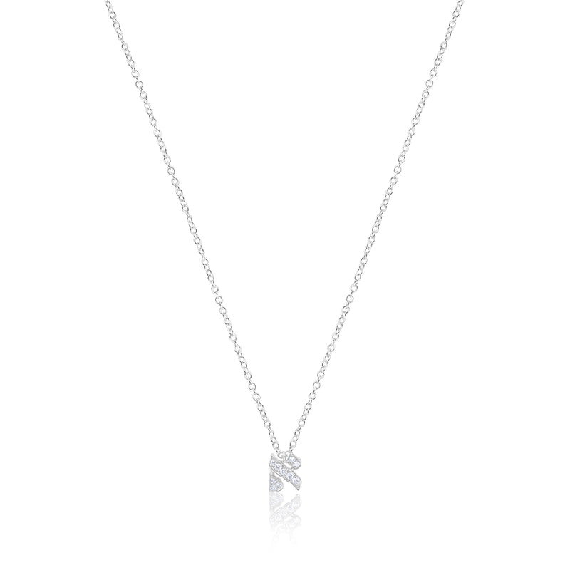 Gold and Diamond Hebrew Initial Necklace